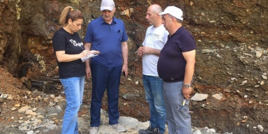 Geologiya fakültəsinin bir qrup profesor-müəllim heyəti Filizçay kolçedan-polimetal yatağında olmuşlar