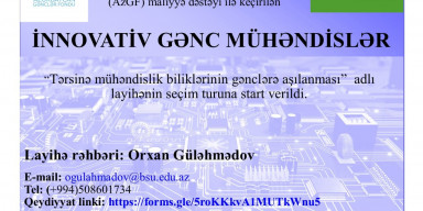 BDU əməkdaşının Gənclər Fondunun qrant müsabiqəsində qalib olan layihəsinin seçim turu başlayıb