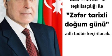 "Zəfər tarixli doğum günü" adlı tədbir keçiriləcək