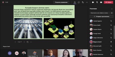Ekoloji kimya kafedrasında onlayn elmi seminar keçirilib
