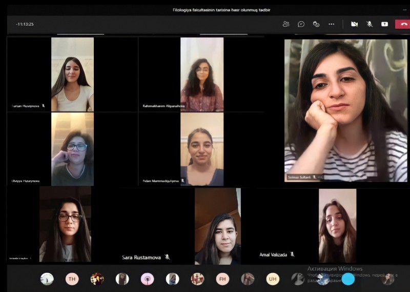 Filologiya fakültəsinin tarixinə həsr olunmuş onlayn tədbir keçirilib