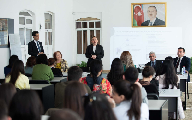 DOST Agentliyinin nümayəndə heyətinin BDU-nun Sosial iş ixtisasında təhsil alan tələbələri ilə görüşü