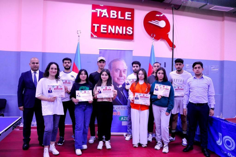 BDU tələbələri arasında "Heydər Əliyev ili" çərçivəsində stolüstü tennis turniri