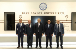 BDU-da Türkiyənin Qars Qafqaz Universitetinin rektoru ilə görüş