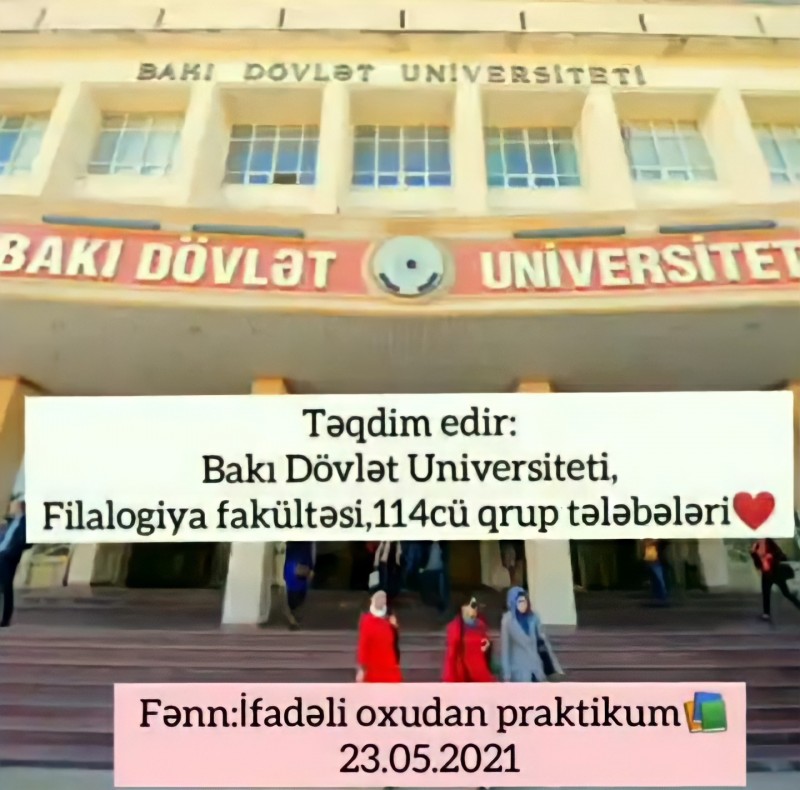 Filologiya fakültəsinin tələbələri “İfadəli oxudan praktikum” fənnindən videoçarx hazırlayıblar