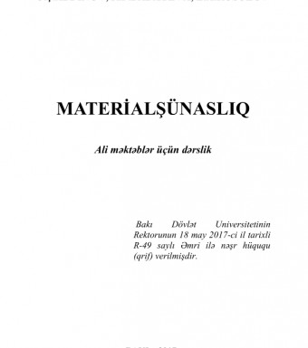 MATERİALŞÜNASLIQ