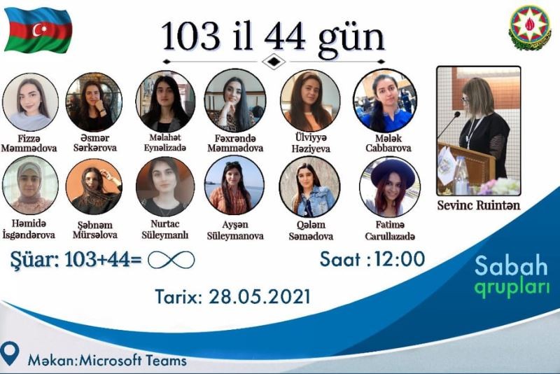 Tarix fakültəsində 28 may Cümhuriyyət gününə həsr edilmiş “103 il 44 gün” adlı vebinar keçirilmişdir