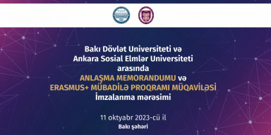 BDU və Ankara Sosial Elmlər Universiteti arasında anlaşma memorandumu və “Erasmus+ K171” mübadilə müqaviləsi