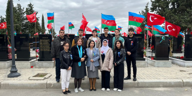 BDU-nun şəhid məzunu Erkin Hüseynovun məzarı ziyarət olunub