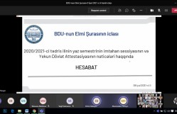 BDU Elmi Şurasının onlayn iclası keçirilib