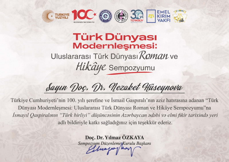 Dosent Nəzakət Hüseynova beynəlxalq simpoziumda