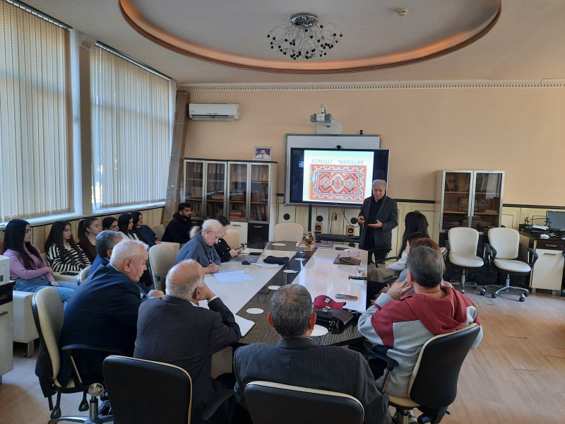 BDU-da elmi seminar: "Fonsuz həndəsi ornamentlərin tarixi, evolyusiyası, üslub və tərzləri"