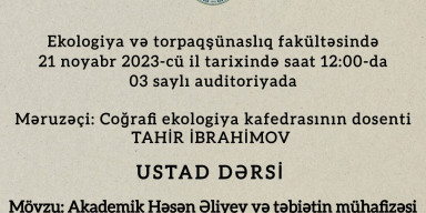 Ustad dərsi keçiriləcəkdir