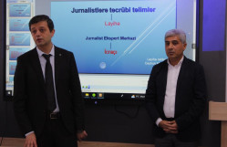 Tanınmış jurnalist tələbələrlə görüşüb