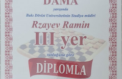 Azərbaycan xalqının ümummilli lideri Heydər Əliyevin anadan olmasının 100 illik yubileyinə həsr olunmuş Spartakiyanın "Dama" yarışması