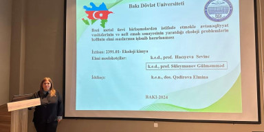 Ekoloji kimya ixtisası üzrə elmi seminar keçirilmişdir