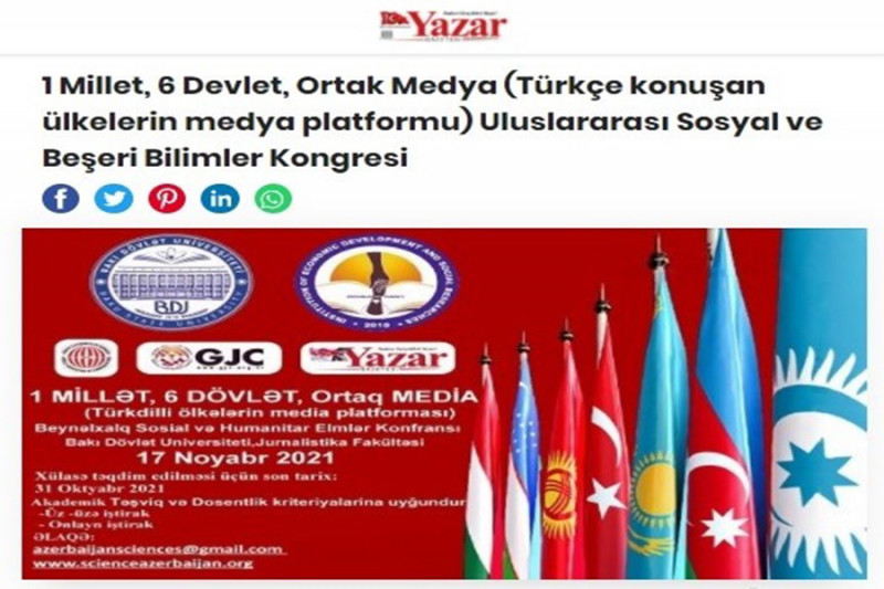 BDU Türkiyənin “Yazar”qəzetinin gündəmində