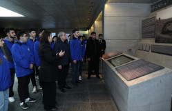 BDU rəhbərliyi və tələbələri Quba Soyqırımı Memorial Kompleksini ziyarət edib