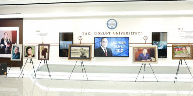 BDU-da “Heydər Əliyev - Unudulmaz Lider” adlı fotoxalça sərgisinin təqdimatı keçirilib