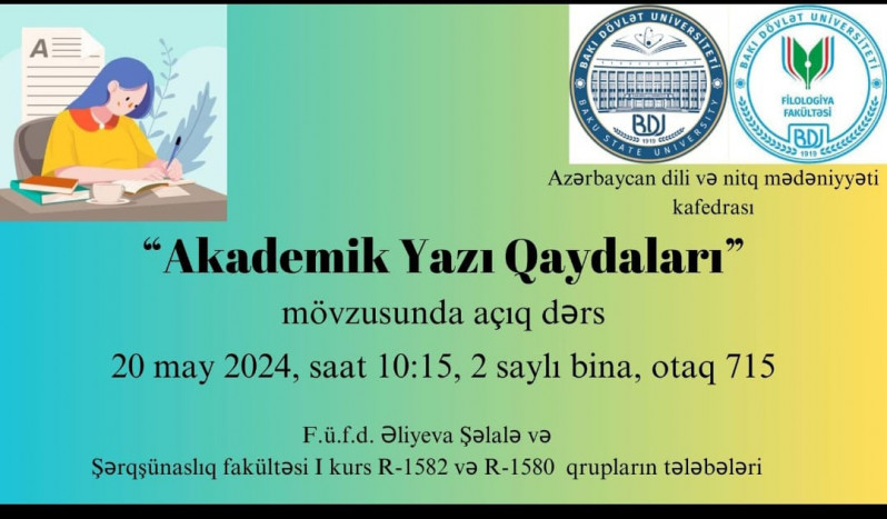 “Akademik yazı qaydaları” mövzusunda açıq dərs