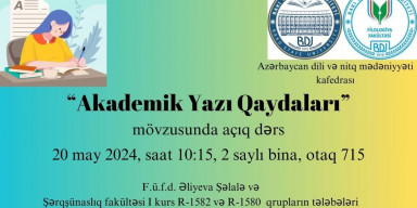 “Akademik yazı qaydaları” mövzusunda açıq dərs