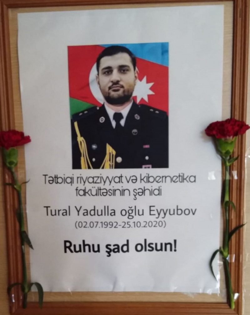 Şəhidimiz Eyyubov Tural Yadulla oglunun anım günüdur