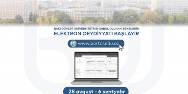 BDU-ya qəbul olunan şəxslərin elektron qeydiyyatı başlayır