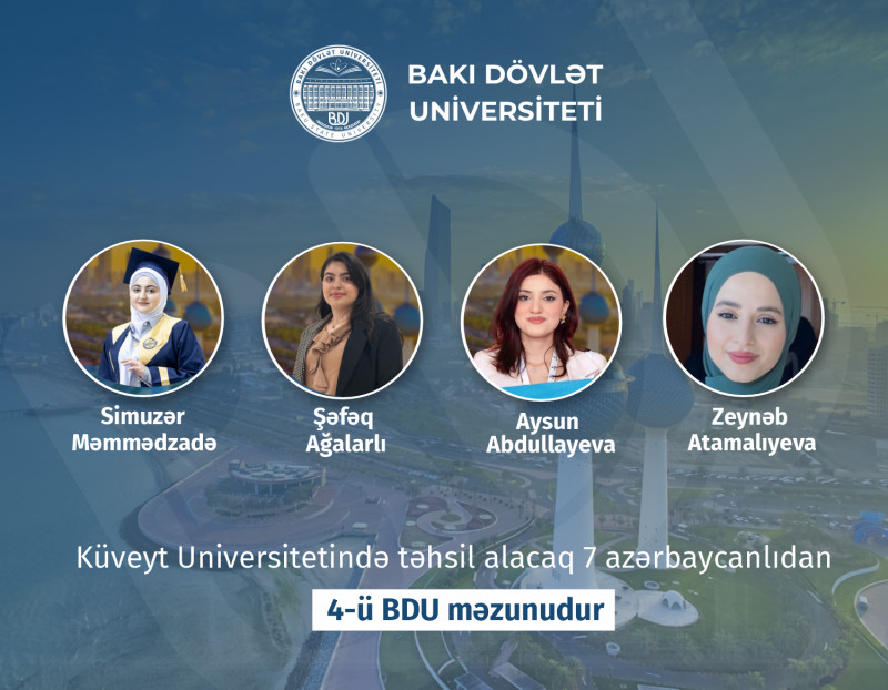 Küveyt Universitetində təqaüdlə təhsil alacaq 7 azərbaycanlı gəncdən 4-ü BDU məzunudur