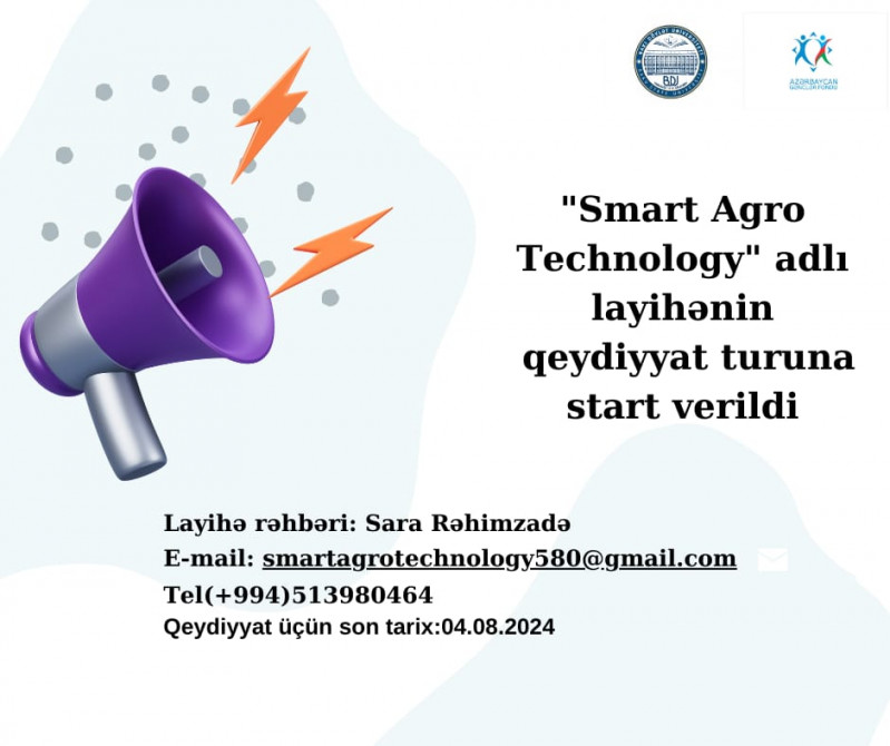 "Smart Agro Technology" layihəsinə qeydiyyat başladı 