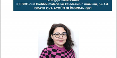 Aygün İsrayılova elmi seminarda məruzə ilə çıxış edəcək