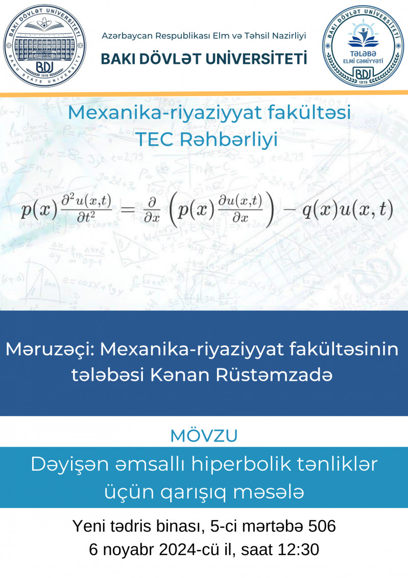 Tələbə elmi cəmiyyətinin seminarı olacaq