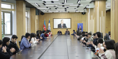 BDU-da keçirilən "Heydər Əliyev mühazirələri"nin növbəti qonağı Milli Məclisin üzvü Hikmət Babaoğlu olub