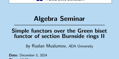 Algebra Seminar