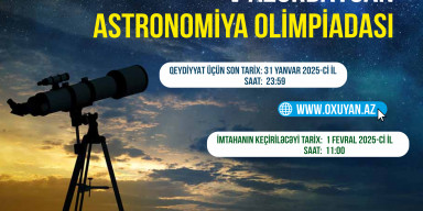 V Azərbaycan Astronomiya Olimpiadasının respublika seçim turu keçiriləcək