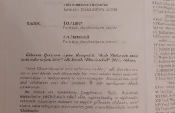 Gülxanım Qarayeva, Aynur Hacıqədiri. “Ərəb ölkələrinin tarixi (orta əsrlər və yeni dövr) " adlı dərslik kitabı təqdim edirlər