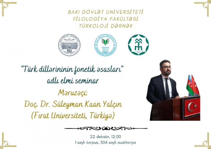 "Türk dillərinin fonetik əsasları" mövzusunda elmi seminar keçiriləcək