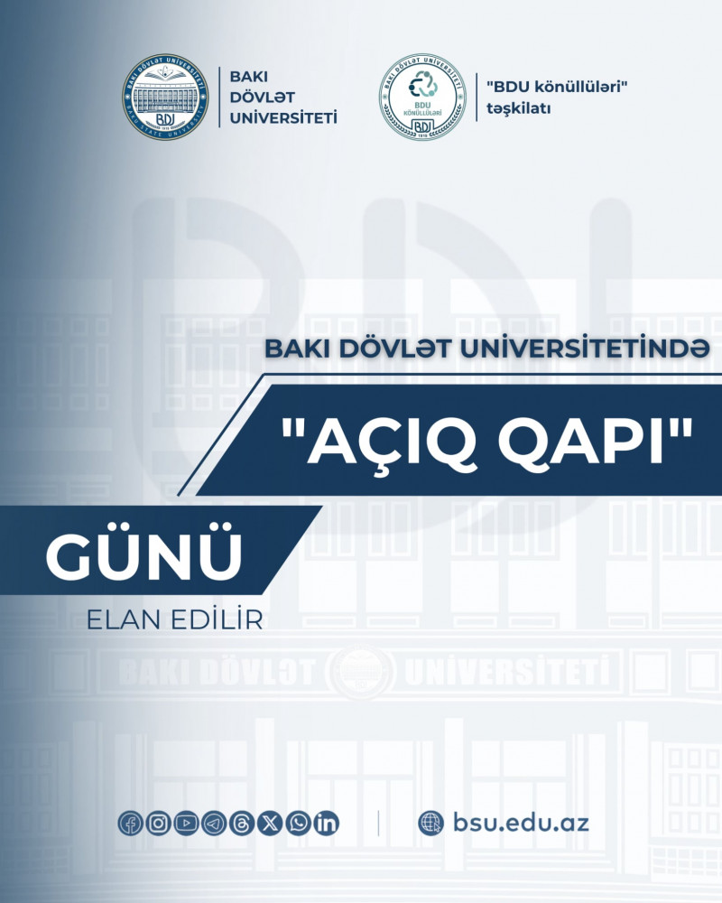 BDU-da abituriyentlər üçün “Açıq qapı” günü elan edilir