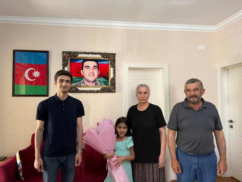 BDU-nun şəhid məzunu Ataməli Musaoğlunun ailəsi ziyarət olunub