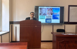 BDU-da özbək yazıçısı Adil Yaqubovun “Uluğbəy xəzinəsi” romanının təqdimatı keçirilib