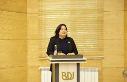 Milli Məclisin üzvü Pərvin Kərimzadə BDU-da "Azərbaycan müstəqillik illərində: Qurtuluşdan zəfərə" mövzusunda mühazirə deyib