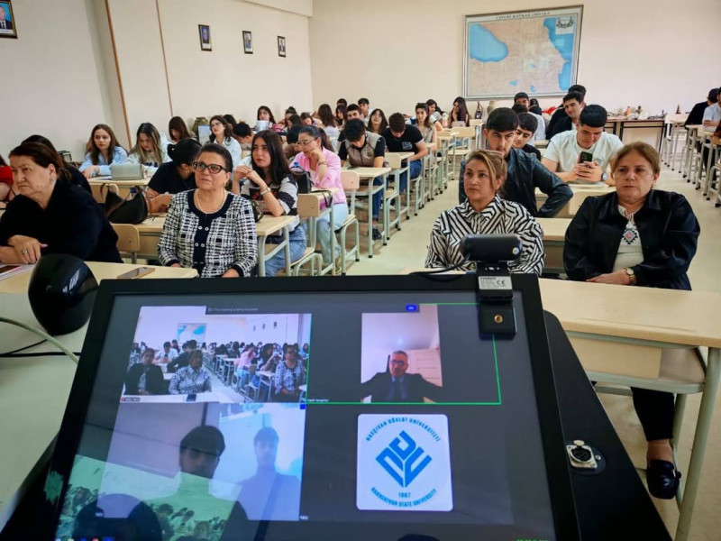 BDU-nun kafedra müdiri Naxçıvan Dövlət Universitetinin tələbələrinə ustad dərsi keçib