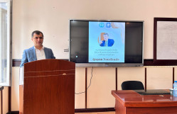 BDU-da tanınmış şair Qəşəm Nəcəfzadə ilə görüş