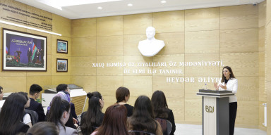 BDU-da "Heydər Əliyev mühazirələri": Milli Məclisin üzvü Sevinc Fətəliyeva ilə görüş