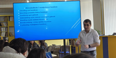 BDU-nun Psixoloji yardım sektoru “Cütlük münasibətlərində manipulyasiya” mövzusunda təlim keçirib