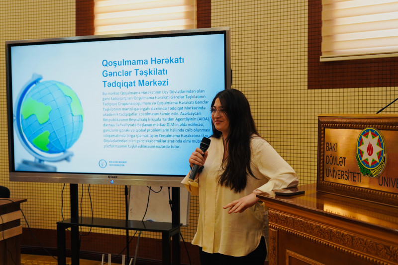 BDU-da Qoşulmama Hərəkatı Gənclər Təşkilatının infosessiyası keçirilib