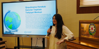BDU-da Qoşulmama Hərəkatı Gənclər Təşkilatının infosessiyası keçirilib