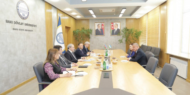 BDU-da Özbəkistanın Nizami adına Daşkənd Dövlət Pedaqoji Universitetinin rektoru ilə görüş