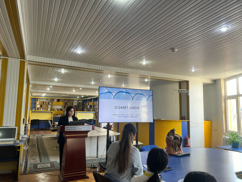 BDU-da maarifləndirici seminar: “Zərərli vərdişlərlə birgə mübarizə aparaq!”