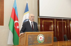 Akademik Akif Əlizadə BDU-da ustad dərsi keçib