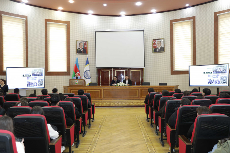 Gənclərin İnkişaf və Karyera Mərkəzinin baş direktoru BDU tələbələri ilə görüşüb